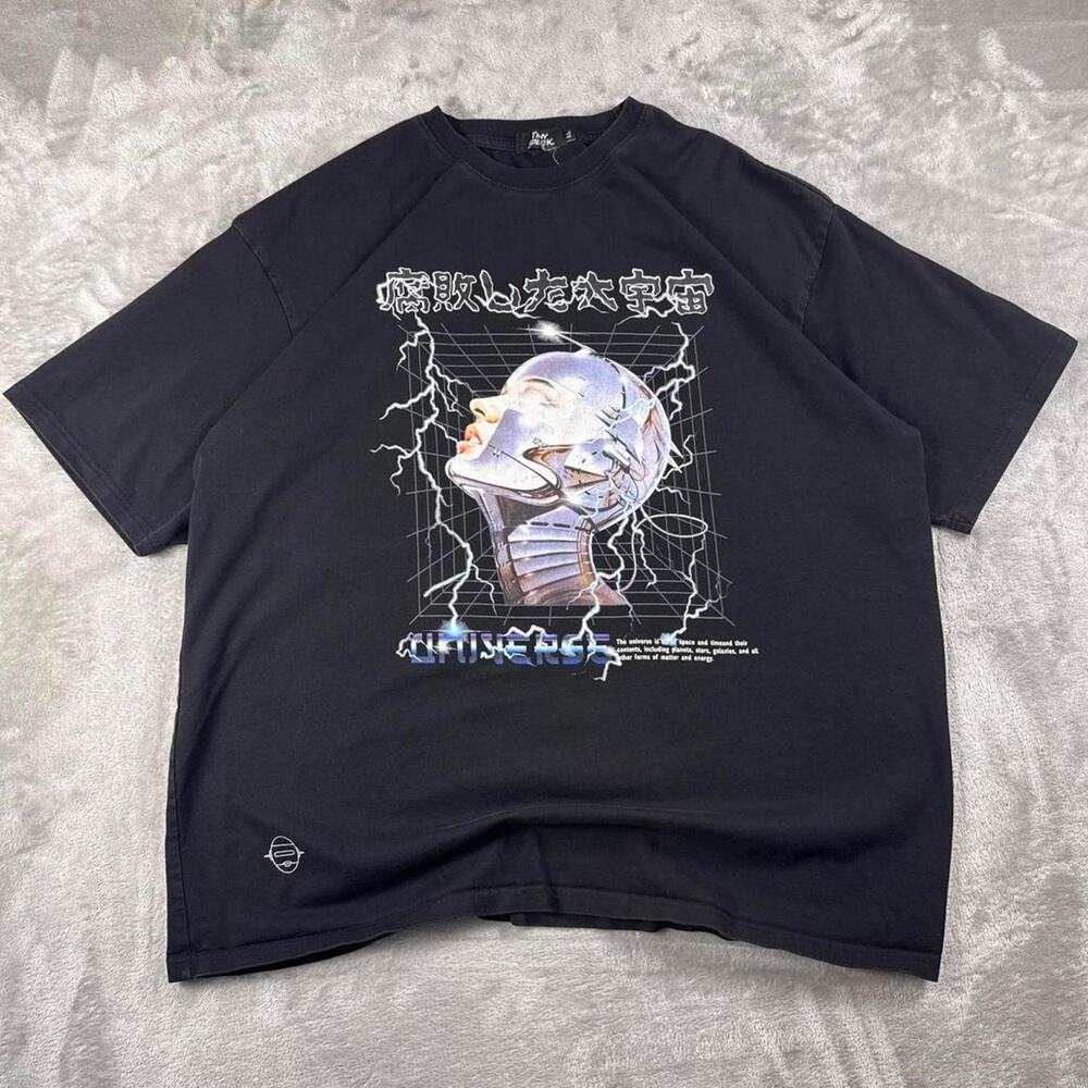 Tiny Spark T Shirt Size XL Black Cyborg Universe Graphic Cyberpunk Streetwear